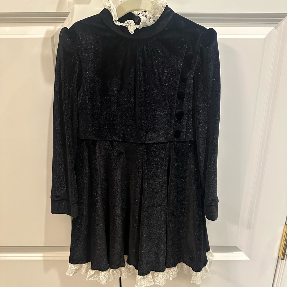 Philosophy di Lorenzo Serafini Black Dress with Cream Lace